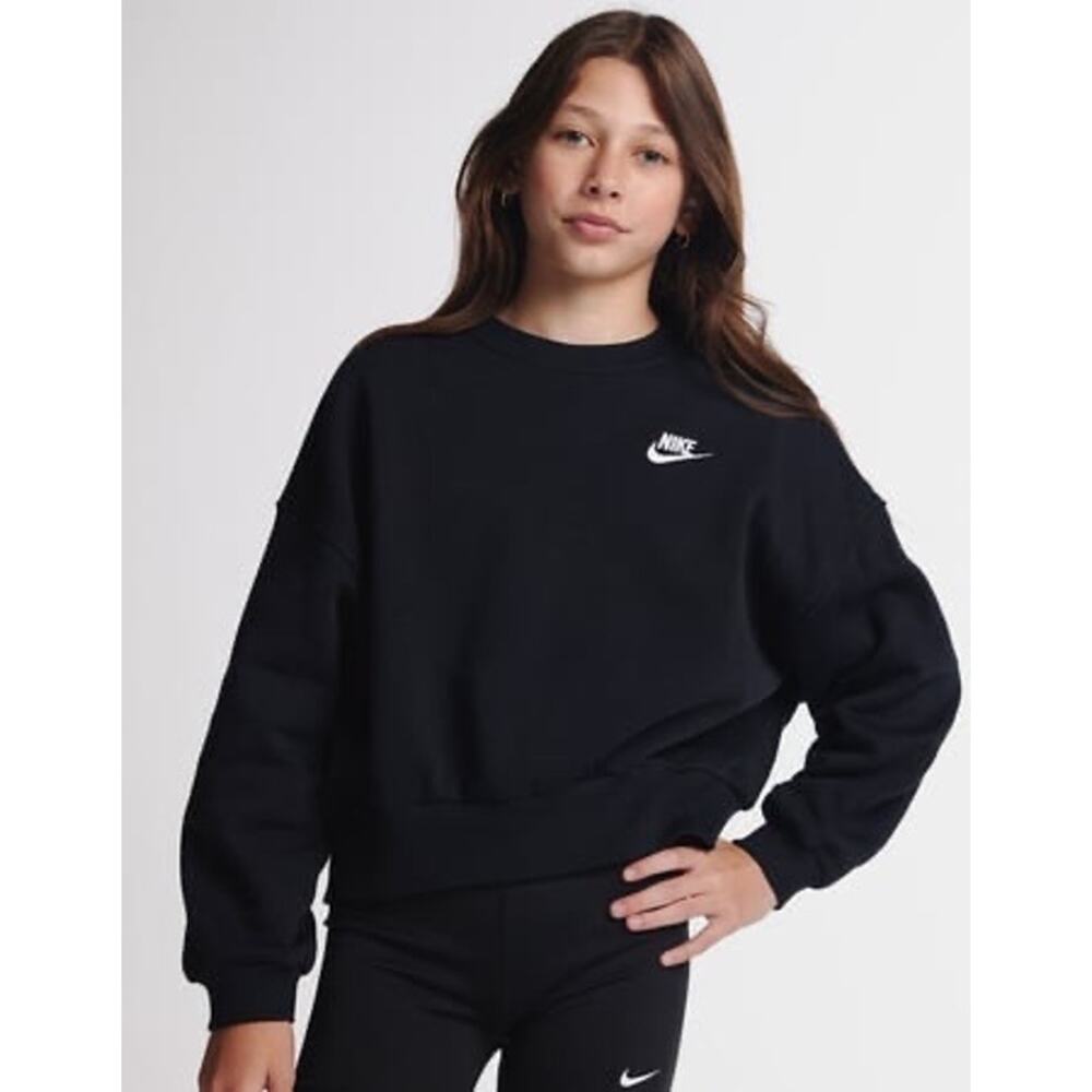 Nike Girls Youth Small Black Crewneck Sweatshirt Top